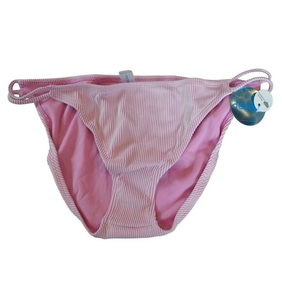 Decree Lavender Purple White Striped Hipster Bikini Bottom Size Large - Picture 1 of 5